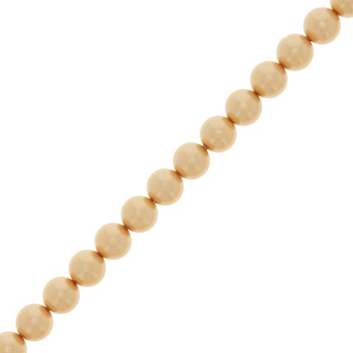 5mm Preciosa Pearls - Round Maxima - Pearl effect Gold x25