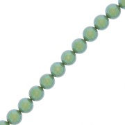 5mm Preciosa Pearls - Round Maxima - Pearlescent Green x25|raw }}