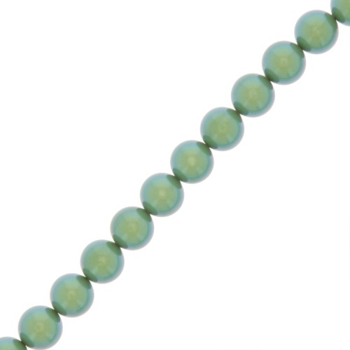 5mm Preciosa Pearls - Round Maxima - Pearlescent Green x25