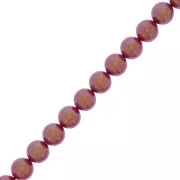 5mm Preciosa Pearls - Round Maxima - Pearlescent Red x25