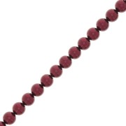 5mm Preciosa Pearls - Round Maxima - Pearl Effect burgundy x25