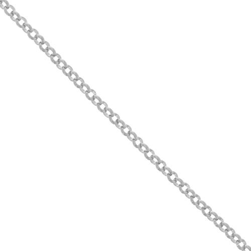 Chain Jaseron links 4.8mm - Rhodium x1m