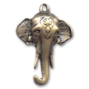 Elephant charm 47mm Bronze tone x1