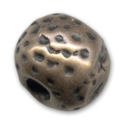Metal bead 10x12mm Bronze tone x1