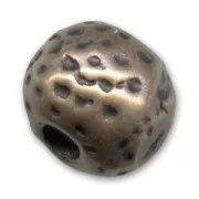 Metal bead 10x12mm Bronze tone x1