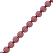 6mm Preciosa Pearls - Round Maxima - Pearlescent Red x20