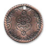 Crumbled sequin 22mm Old copper tone x1|raw }}