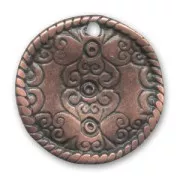 Crumbled sequin 22mm Old copper tone x1