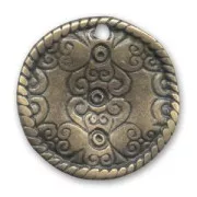 Crumbled sequin 22mm Bronze tone x1