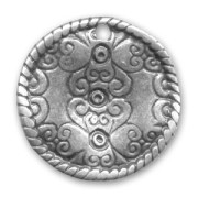 Crumbled sequin 22mm Old silver tone x1|raw }}