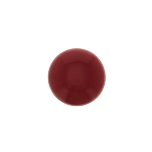 6mm Round glass cabochon - Coral imitation - Red x1