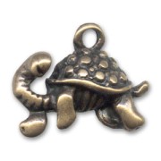 Turtle charm 13mm Bronze tone x1