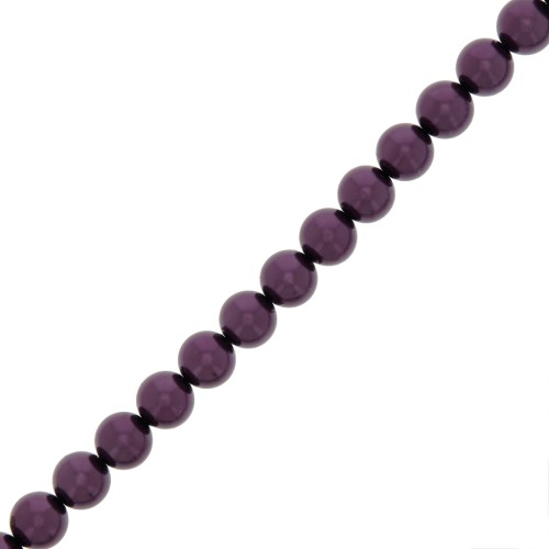 4mm Preciosa Pearls - Round Maxima - Pearl Effect Light Burgundy x30