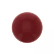 8mm Round glass cabochon - Coral imitation - Red x1
