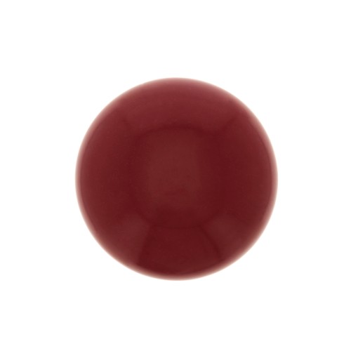 8mm Round glass cabochon - Coral imitation - Red x1