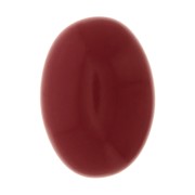 Cabochon ovale en verre 10x8 mm - Imitation corail - Rouge x1|raw }}