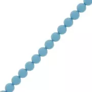 8mm Preciosa Pearls - Round Maxima - Opaque Aqua Blue x10