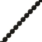 8mm Preciosa Pearls - Round Maxima - Opaque Magic Black x10|raw }}