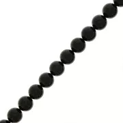 8mm Preciosa Pearls - Round Maxima - Opaque Magic Black x10