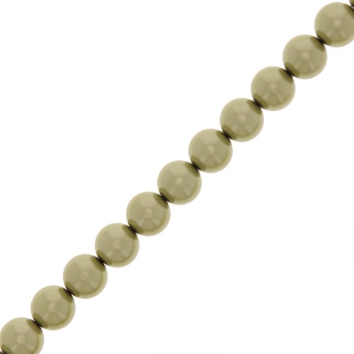 8mm Preciosa Pearls - Round Maxima - Pearl Effect Light Green x10