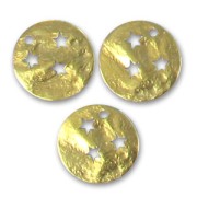 Crumbled star-spangled sequins 15mm fine Gold plated x5