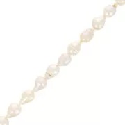 11mm Keshi irregular baroque Freshwater pearls - White x4
