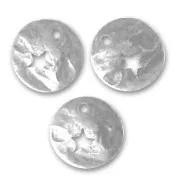 Crumbled star-spangled sequins 10mm Old silver tone x5