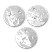 Crumbled star-spangled sequins 10mm Silver tone x5