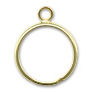 Ring with 1 loop fine Gold plated x1|raw }}