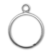 Ring with 1 loop Old silver tone x1|raw }}