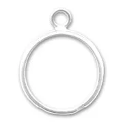 Ring with 1 loop Silver tone x1