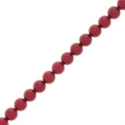 8mm Preciosa Pearls - Round Maxima - Pearl Effect Red x10