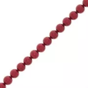 8mm Preciosa Pearls - Round Maxima - Pearl Effect Red x10
