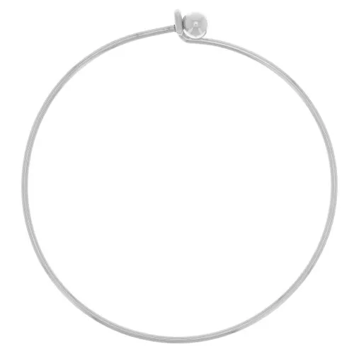 Bracelet removable end 64mm Silver tone