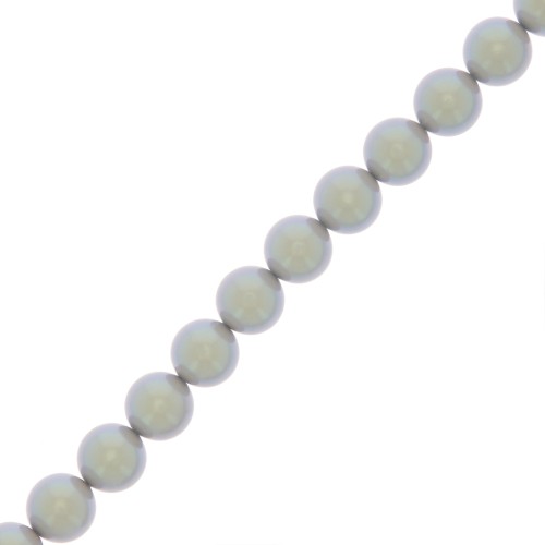 8mm Preciosa Pearls - Round Maxima - Pearlescent Grey x10