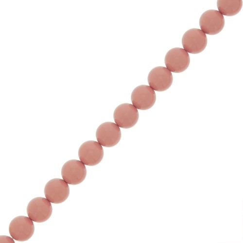 8mm Preciosa Pearls - Round Maxima - Opaque Salmon Rose x10