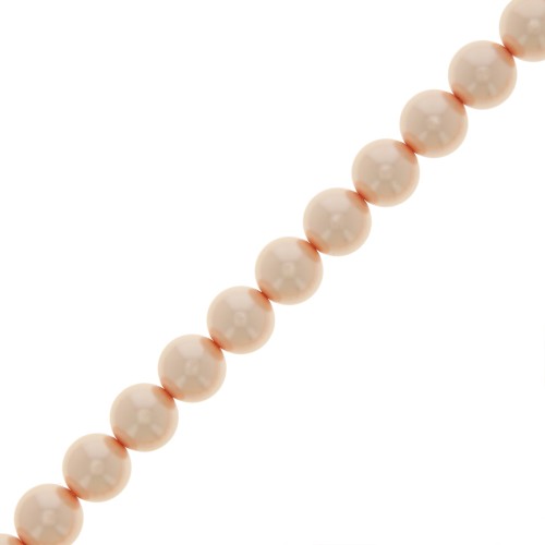 8mm Preciosa Pearls - Round Maxima - Pearl Effect Peach x10