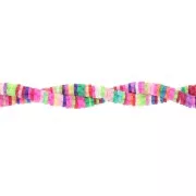 4.5x1mm Polymer clay Flower beads style Heishi - Multicoloured x40cm