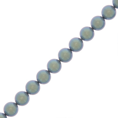 8mm Preciosa Pearls - Round Maxima - Pearlescent Blue x10