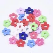 5x1mm Polymer clay Flower beads style Heishi - Multicoloured x46cm