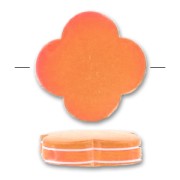 Flower-shaped puck 23mm Orange  & white lines x1|raw }}
