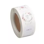 25mm Self-adhesive labels - Thank you - White - Multicolored pastel x500