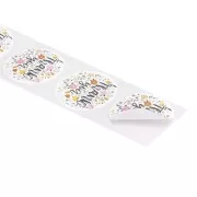 25mm Self-adhesive labels - Thank you - Multicolored x500