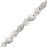 6 - 10mm Irregular nugget beads - gemstone - Howlite x10|raw }}