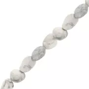 6 - 10mm Irregular nugget beads - gemstone - Howlite x10