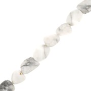 8 - 19mm Irregular nugget beads - gemstone - Howlite x6|raw }}