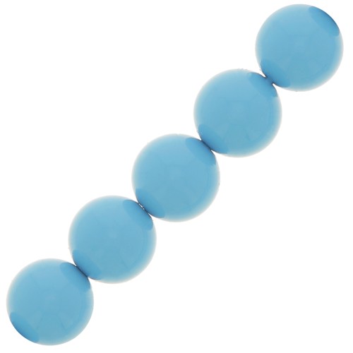 12mm Preciosa Pearls - Round Maxima - Aqua Blue x6