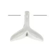 10mm Mermaid tail charm - Antique Silver Plating x1