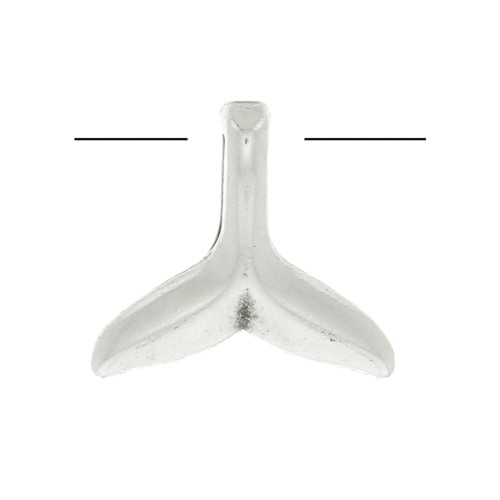 10mm Mermaid tail charm - Antique Silver Plating x1
