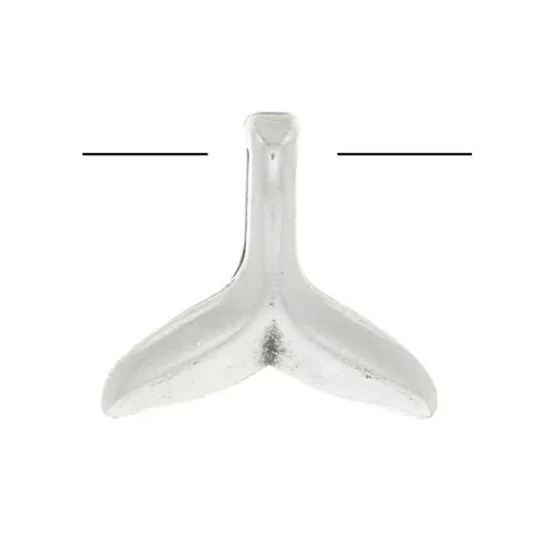 10mm Mermaid tail charm - Antique Silver Plating x1